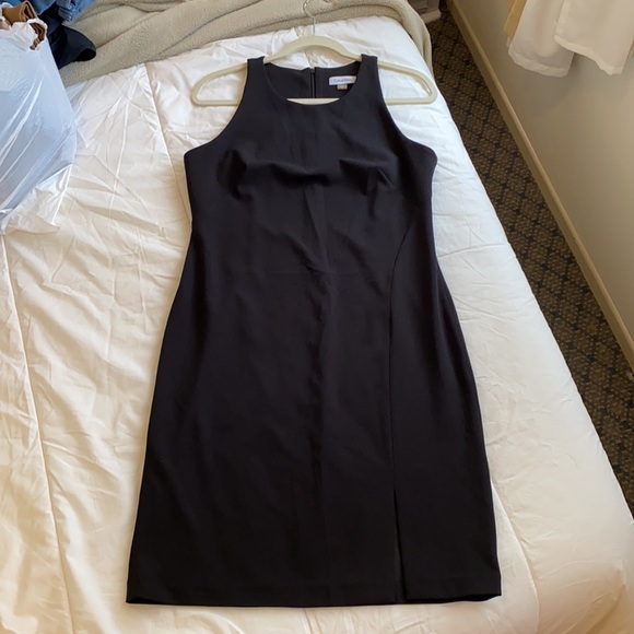 Calvin Klein racerback knee-length black dress - Picture 2 of 10